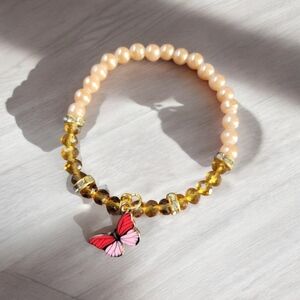 Rose Pearl butterfly bracelet